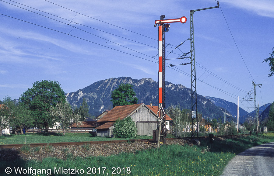 Einfahrtssignal in Unterammergau am 20.05.2005