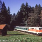 141 436 bei Grafenaschau in S-Bahn Lackierung am 03.12.1994