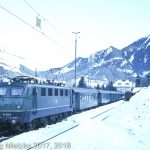 141 016 in Oberammergau Sport Scheck Sonderzug am 16.01.1982